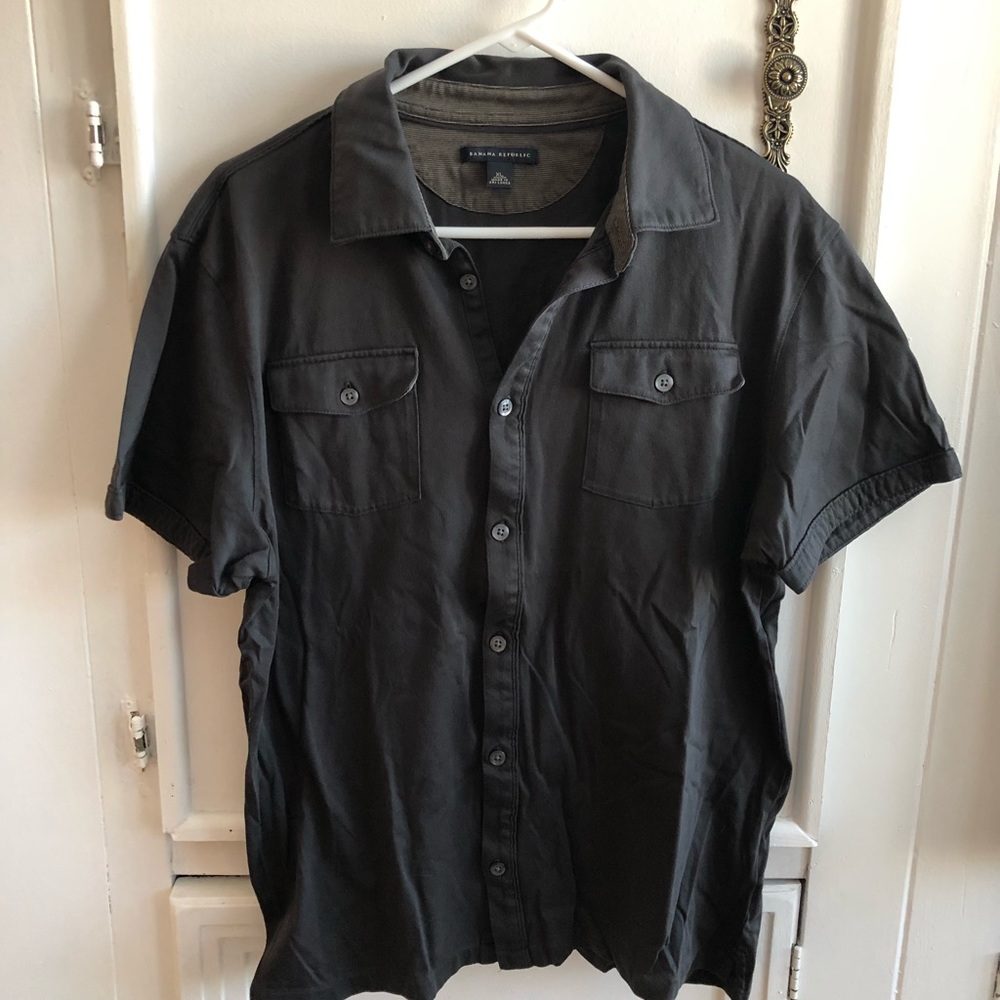 Banana Republic Charcoal Button Up